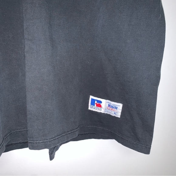 Russell Athletic Vintage Tee Men's Size XL Black Cotton Short Sleeve T-Shirt - Picture 3 of 9